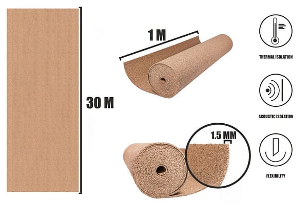 Cork roll 1,5mm (30m)