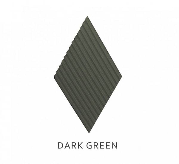 3D korkové stenové panely Stripe Dark Green