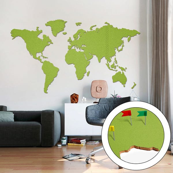 Mapa Sveta Zelená 200x105cm